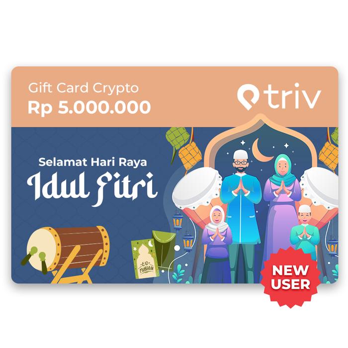 Gambar Special Idul Fitri Voucher Fisik Crypto [Rp 5.000.000] - TRIV Exchange dari TRIV Store undefined Tokopedia