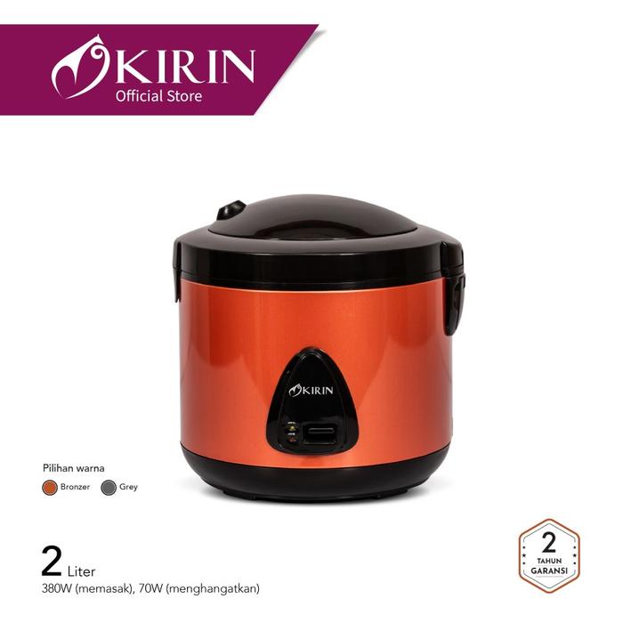 Gambar RICE COOKER KIRIN KRC 238 3 in1 - Kapasitas 2 Liter - Orange dari TOKO JAWA ELECTRIK undefined Tokopedia
