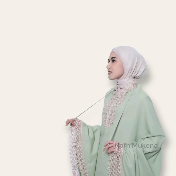 Gambar Mukena Dewasa Travelling katun Tas Serut - Navy - Greentea, polos dari elfanistore undefined Tokopedia