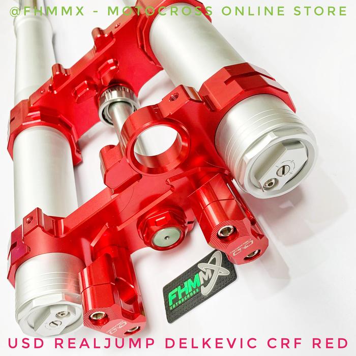 Gambar Up Side Down Real JUMP CRF 150 KLX 150 DElkevic - red, KLX 150 dari Fhmmx undefined Tokopedia
