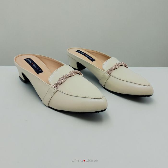 Gambar PRIMA CLASSE Evelyn 2401 - Mules Sepatu Kantor Wanita 4cm - Cream, 36 dari PRIMA CLASSE SHOES undefined Tokopedia