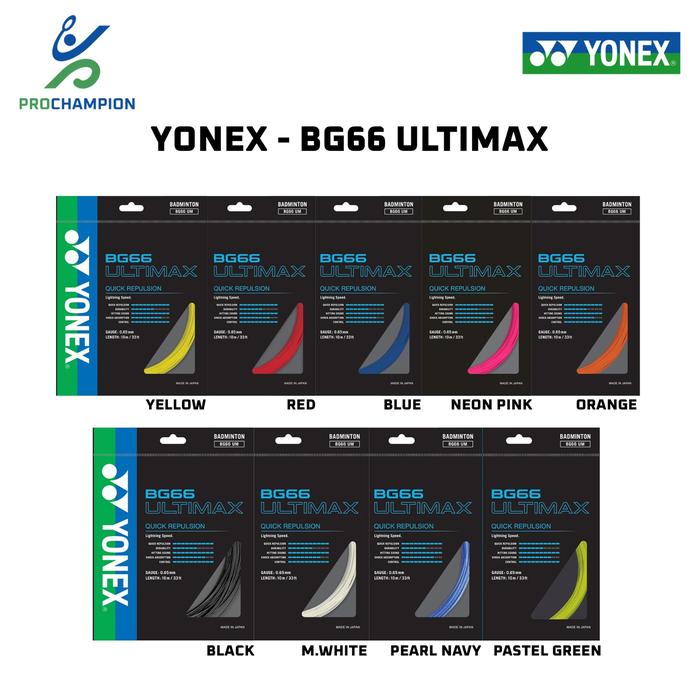 Gambar SENAR BADMINTON - YONEX BG66 BG 66 ULTIMAX - ORIGINAL - Pearl Navy dari PROCHAMPION undefined Tokopedia