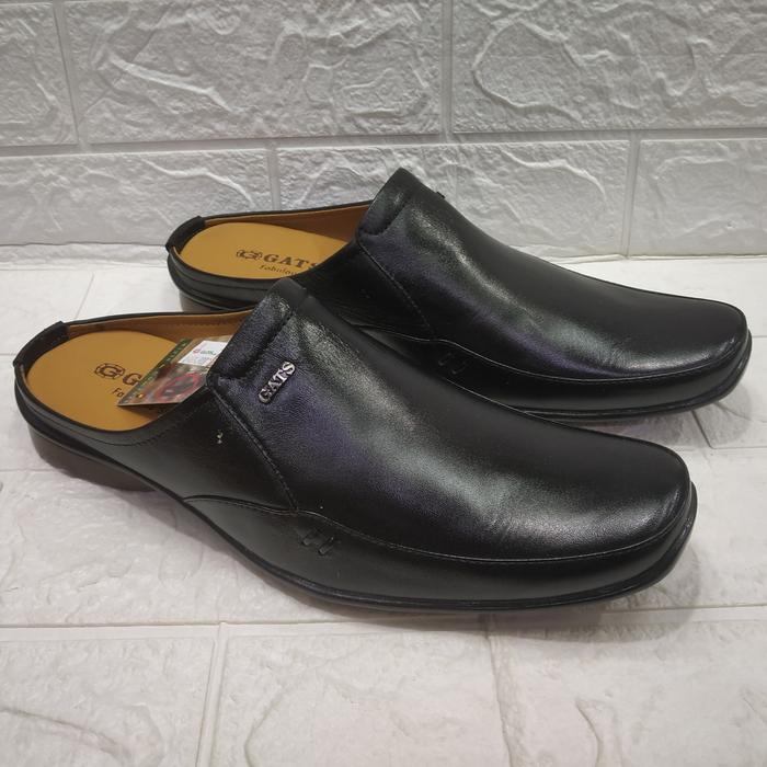 Gambar SEPATU SANDAL GATS ZU 0061 ORIGINAL SENDAL PRIA SLOP BUSTONG KULIT - Hitam, 43 dari Toko YSP New undefined Tokopedia