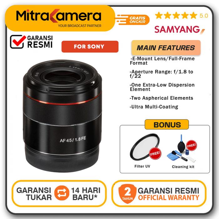 Jual Samyang AF 45mm For Sony E Mount Kota Yogyakarta