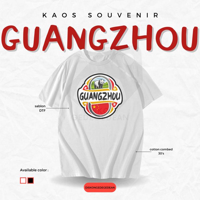 Gambar Diskongedegedean Kaos Souvenir Guangzhou China Baju Oleh Oleh Model 6 - Gambar 1(Putih), 5L dari Diskongedegedean undefined Tokopedia