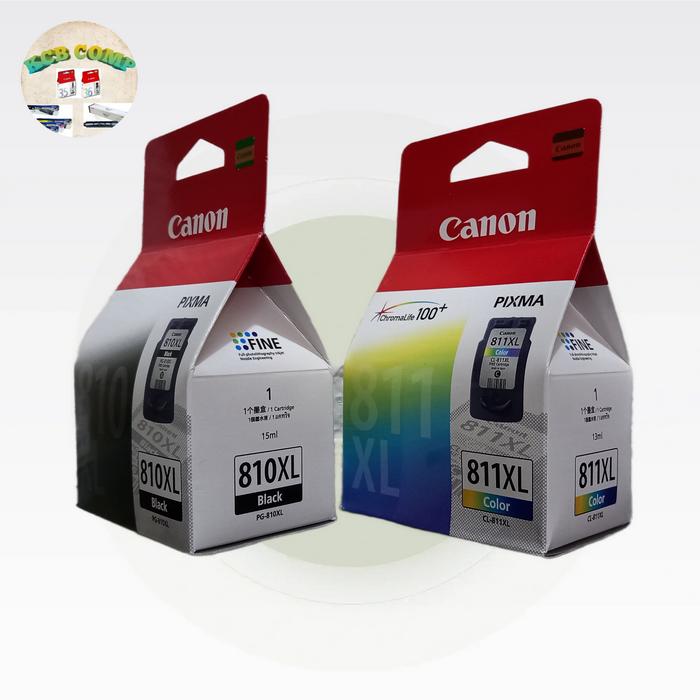 Gambar Canon Paket Tinta Cartridge PG-810 XL Hitam & CL-811 XL Warna Original untuk Printer Canon IP2770 MP245 MP258 MP268 MP276 MP287 MP486 MP496 MP497 MX328 MX338 MX347 MX357 MX366 Hasil Cetak Tajam dan Jelas dari KCB COMP undefined Tokopedia