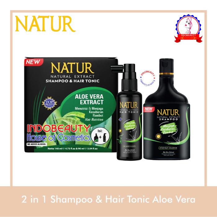 Gambar NATUR Natural Extract 2 in 1 Shampoo & Hair Tonic Package Paket - Ginseng dari INDOBEAUTY House of Cosmetics undefined 5 Tokopedia
