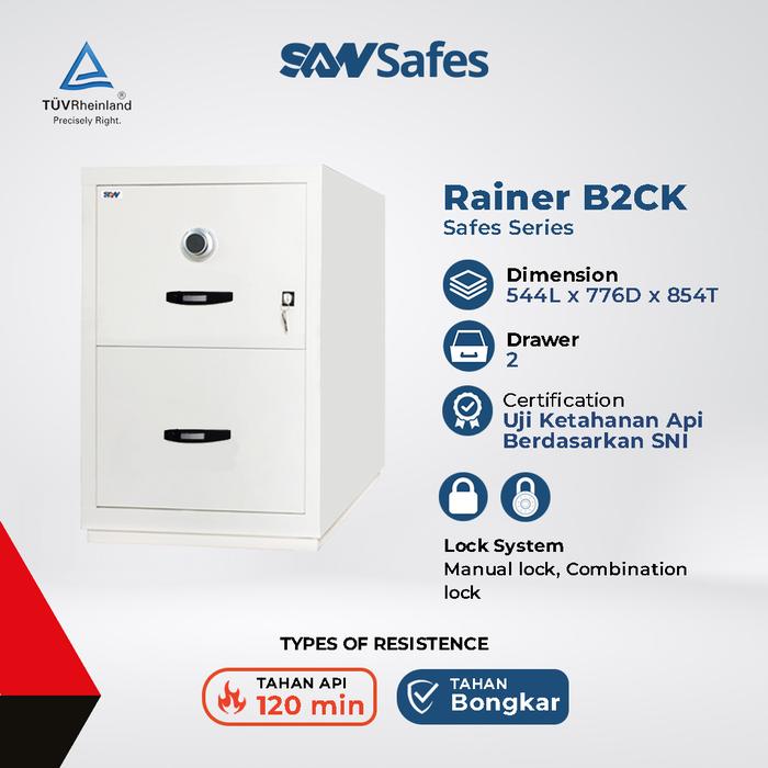Gambar Lemari Arsip Kantor Tahan Api Filling Cabinet SAN RAINER B Combinasi key & Digital Key - B2CK dari SAN Official Shop undefined Tokopedia