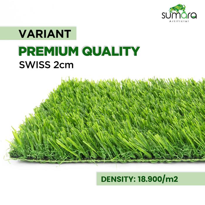 Gambar Rumput Sintetis Swiss 2 cm Sumara Artificial - Premium, Meteran 1x1m dari Toko Rumput Sumara undefined Tokopedia