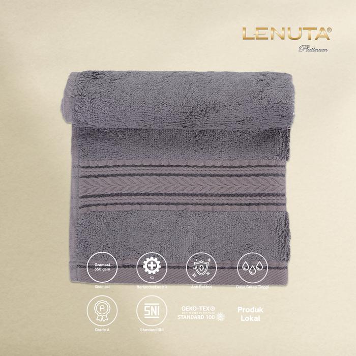 Gambar Lenuta Platinum (Bath Towel Handuk Mandi 68x140 cm) - Dark Grey dari Lenuta Towel undefined Tokopedia