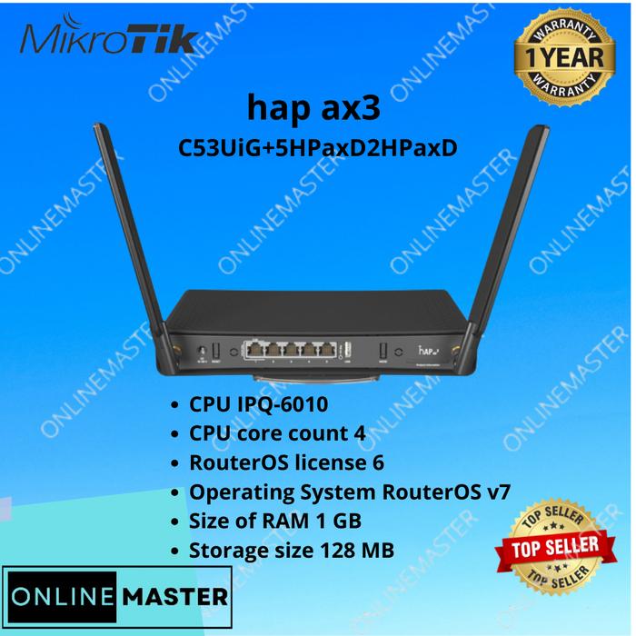 Gambar Mikrotik hap ax3 C53UiG+5HPaxD2HPaxD dari Onlinemaster undefined Tokopedia