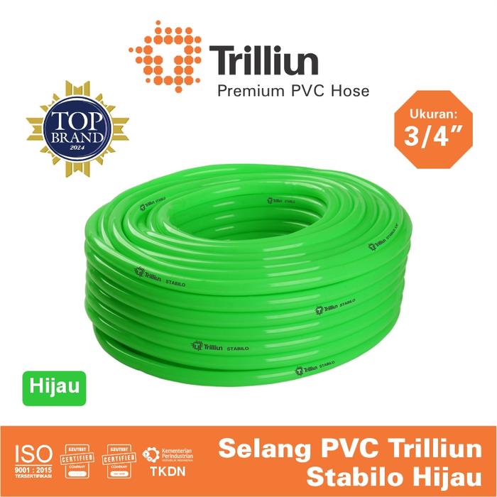 Gambar Selang Air PVC Trilliun Stabilo 3/4" Inch - 10 Meter - Hijau dari Trilliun Kab. Pasuruan Tokopedia