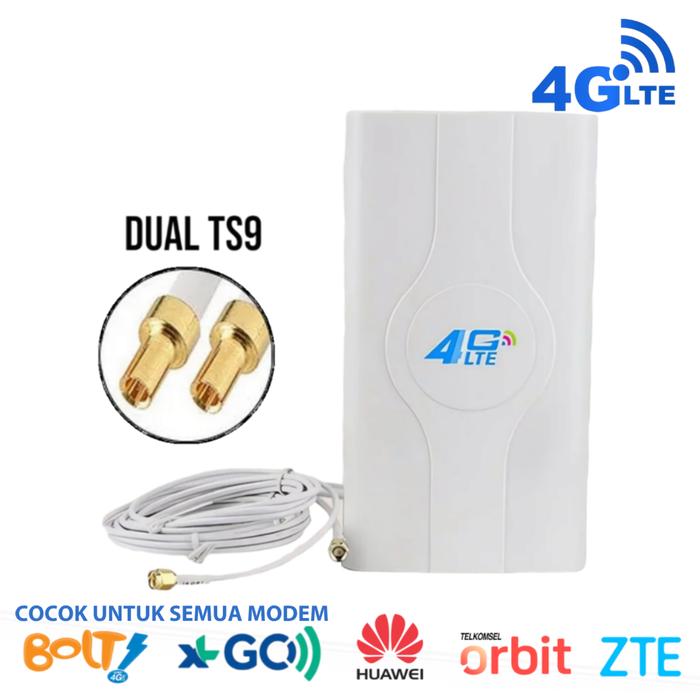 Gambar ANTENA INDOOR PORTABLE MODEM ROUTER MIMO 4G LTE DUAL SMA MALE / TS9 - TS9 dari Werna-Werna Komputer undefined Tokopedia