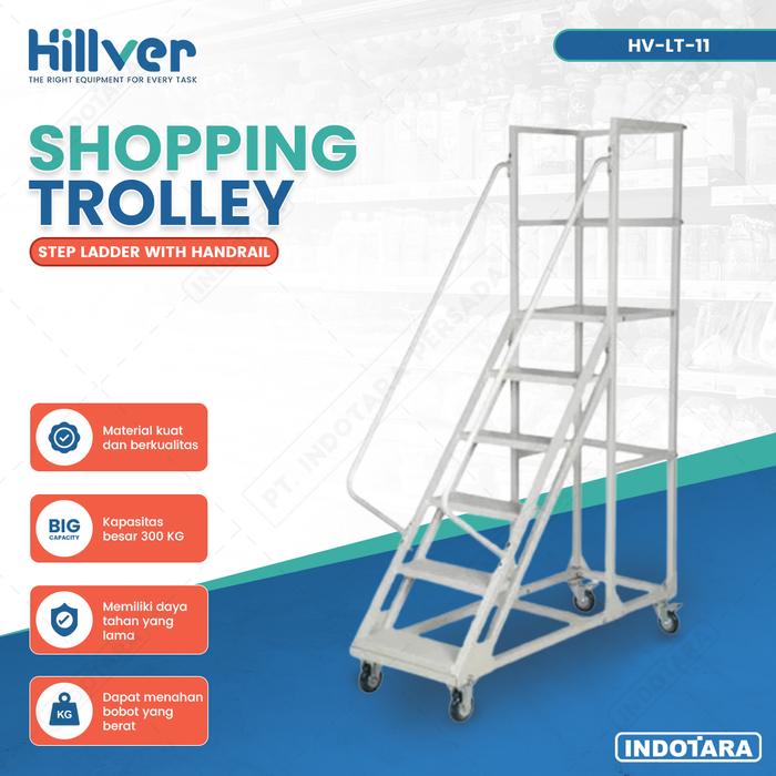 Gambar Tangga Dorong Gudang Rolling Steel Ladder Hillver - 1,3 Meter dari PT. Indotara Persada undefined Tokopedia