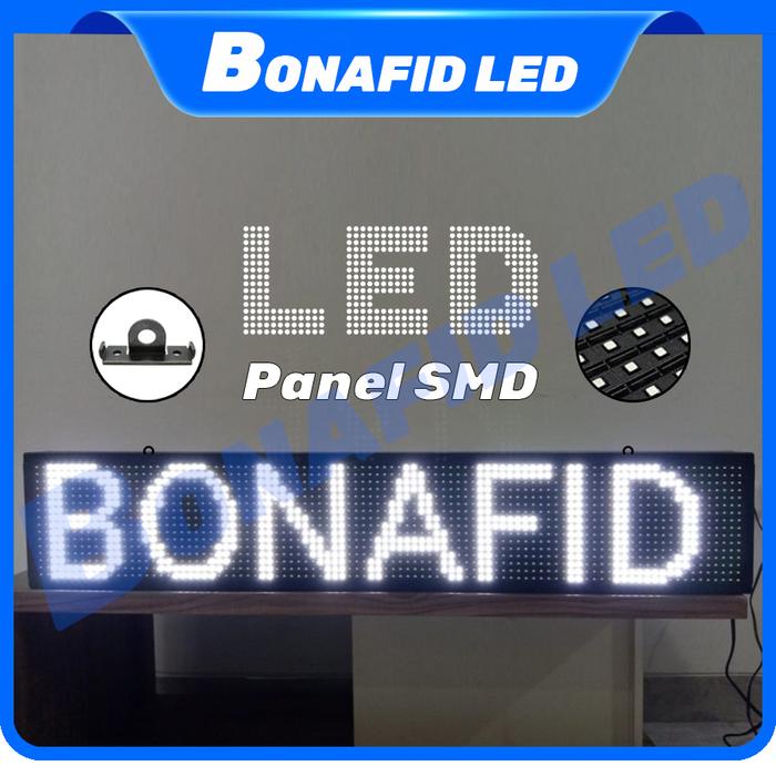 Gambar OUTDOOR warna putih dua sisi Running Text 100cm x 20cm LED Display - Putih SMD  dari Bonafid888 undefined Tokopedia