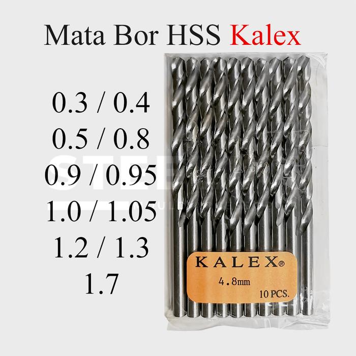 Gambar Mata Bor Besi HSS Kalex 0.3/0.4/0.5/0.8/0.9/0.95/1.0/1.05/1.2/1.3/1.7 mm - 0.3 dari Steelux Mould Accessories undefined Tokopedia