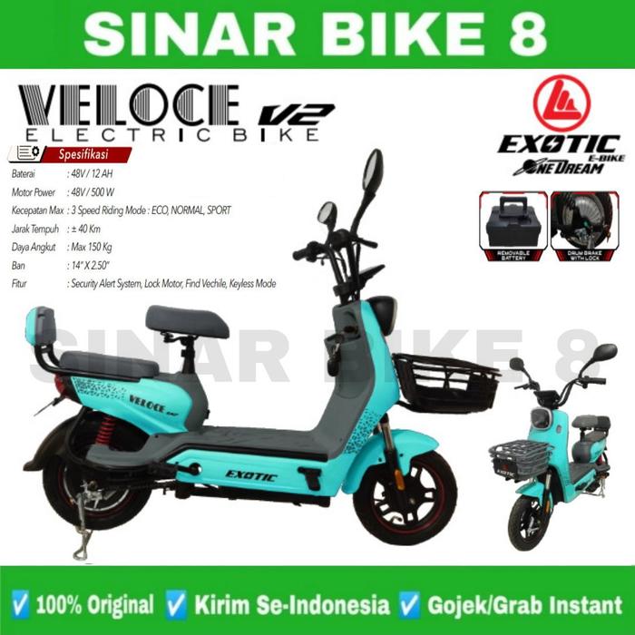 Gambar Sepeda Listrik EXOTIC VELOCE V2 500 Watt Electric E-Bike BY PACIFIC - Tosca dari Toko Sepeda Sinar Bike 8 undefined Tokopedia