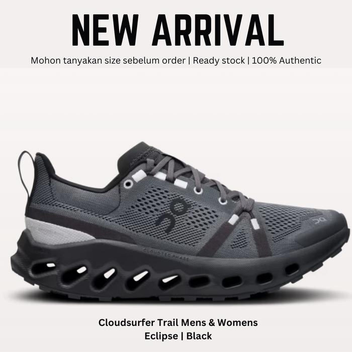 Gambar Sepatu lari trail gunung pria wanita ON Running Cloudsurfer Trail - Eclipse, 43 dari MYSHOES 22 undefined Tokopedia