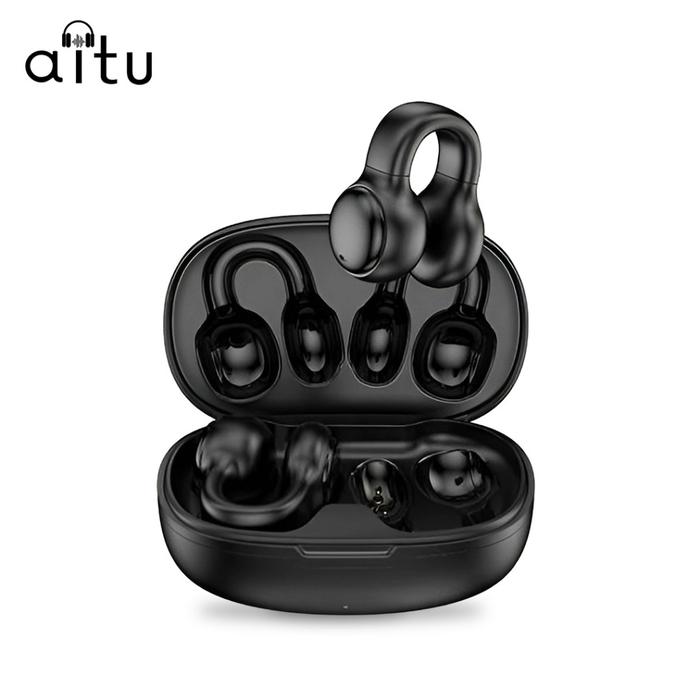Gambar Aitu M30 Ear Clip Bluetooth Headset Earphone 5.3 In-Ear Noise - Hitam dari Aitu Audio Official Shop undefined Tokopedia