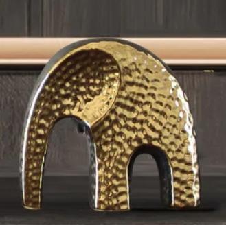 Gambar Pajangan Patung Gajah Modern Gold Elephant Decoration Ceramic - S dari Oddecor.id undefined Tokopedia