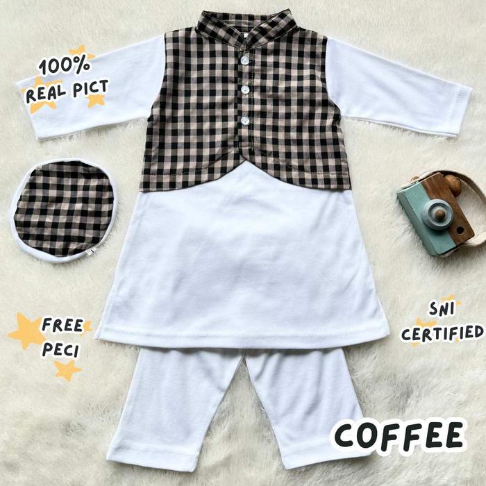 Gambar baju koko anak jubah rafatar setelan anak muslim 0-12 bulan 1-2 tahun - coffe, size 3 dari Bigbearbabyshop undefined Tokopedia