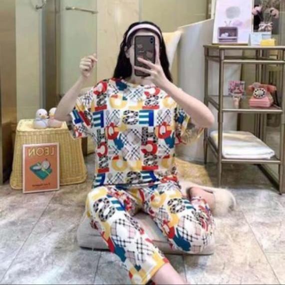 Gambar PIYAMA WANITA DEWASA CP/BAJU TIDUR IMPORT KARTUN/PIYAMA KEKINIAN - Huruf dari VelikaShop_NEW undefined Tokopedia