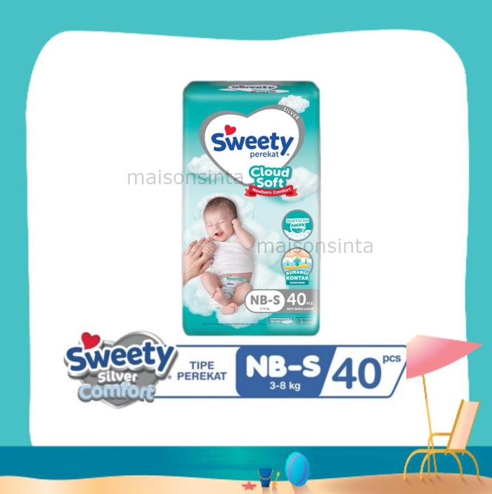 Jual Sweety Silver NB S 40 Tape NBS40 NBS 40 Diapers Popok Bayi