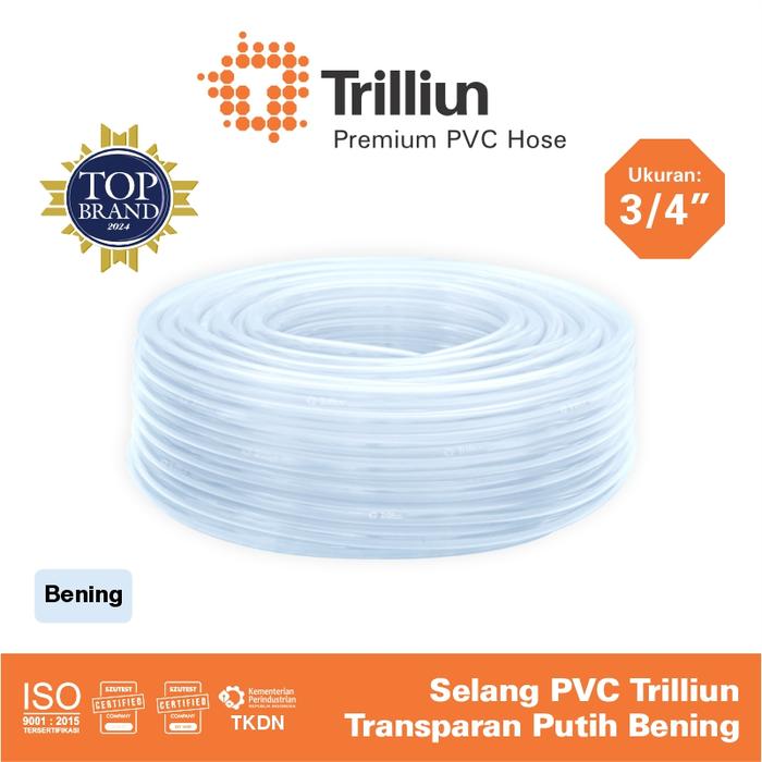 Gambar Selang Air PVC Trilliun Transparan 3/4" Inch - 50 Meter - Putih Bening dari Trilliun undefined Tokopedia