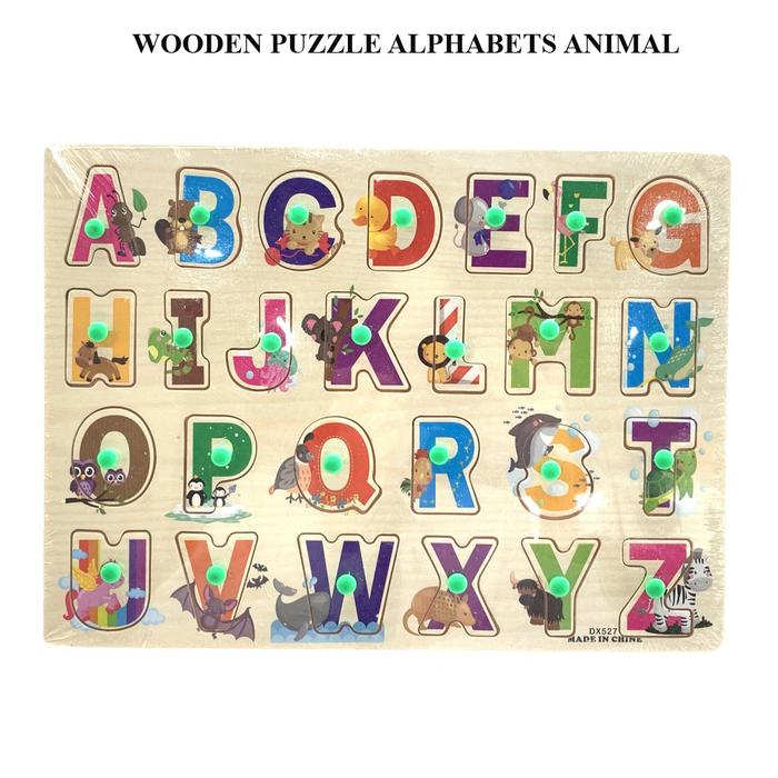Gambar Mainan Edukasi Puzzle Kayu / Puzzle Kayu Bergambar / kids education - ABCD MOTIF dari Excllent Kids undefined Tokopedia