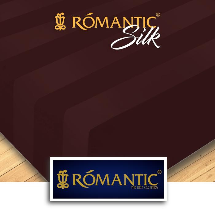 Gambar Sprei Set Microtensel by ROMANTIC Silk  salur Micro Lyocell Sutra - Maroon, 120x200x40 dari Tulip Romance undefined Tokopedia