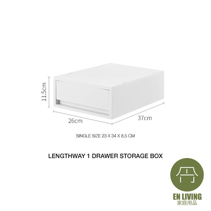 Gambar EN LIVING Lengthways Drawer Storage Box SERIES / Kotak Laci Serbaguna - 1 DRAWER dari EN LIVING undefined Tokopedia