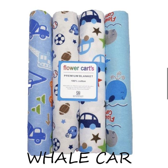 Gambar Bedong Bayi 4in1 - Kain Bedong Flanel Baby Newborn - Whale Truck, 75x90cm dari Aurel Babyshop undefined Tokopedia