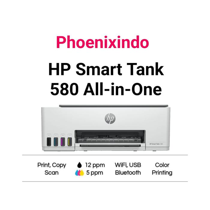 Gambar HP Smart Tank 580 All-in-One Printer HP580 Print,Scan,Copy,Wifi,Ble dari Phoenixindo Online undefined Tokopedia