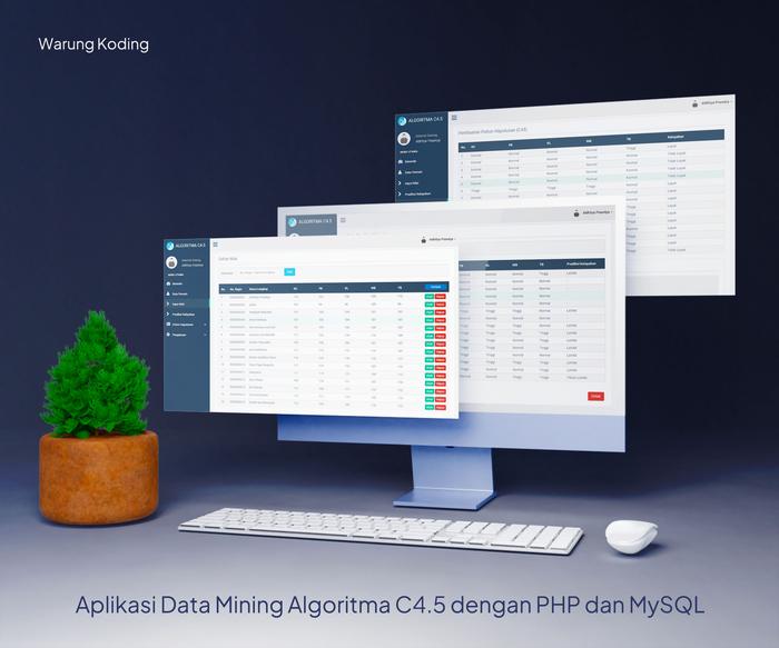 Gambar Source Code Aplikasi Data Mining Algoritma C4.5 dengan PHP dan MySQL dari Warung Koding undefined Tokopedia