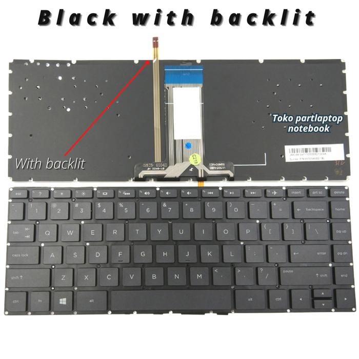 Gambar Keyboard HP Pavilion X360 Convertible 13-U174TU new product - Hitam backlit dari Toko Partlaptop undefined Tokopedia
