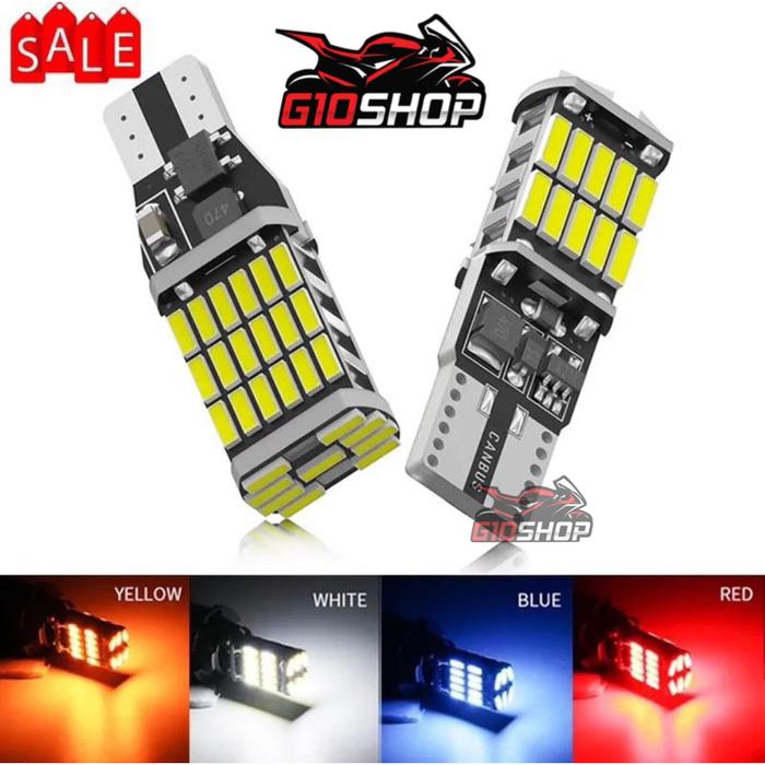 Gambar Lampu Sein Dajjal Sepasang 45 mata LED T10 T15 Universal Motor Mobil - Pink dari G1OSHOP undefined Tokopedia