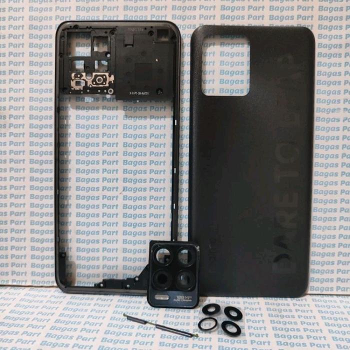 Gambar Housing Casing Realme 8pro 8 Pro Backdor Bezzel + Ring kaca kamera - Hitam dari Bagas Part undefined Tokopedia