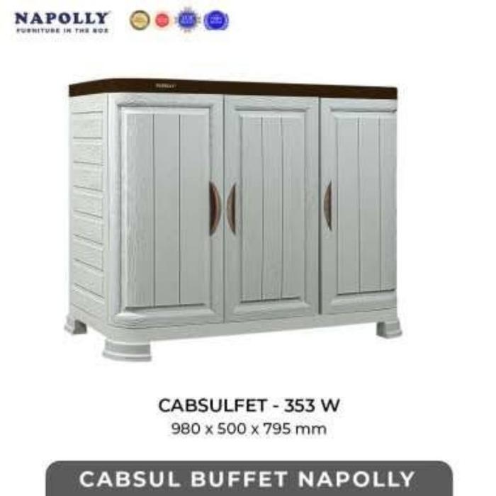Gambar Bufet tv Plastik Cabsulfet Napoli dan lemari multifungsi - 3 pintu dari BERKAH JAYA MEUBEL CIREBON undefined Tokopedia