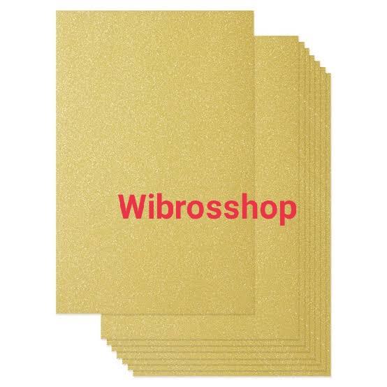 Gambar glitter paper / kertas glitter A4 250gr - gold dari wibros shop undefined Tokopedia