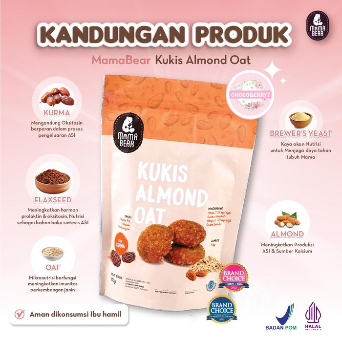 Gambar Mama Bear Kukis Almond Oat Booster Asi Pelancar Asi MamaBear Cookies - Kurma dari OJ Home undefined Tokopedia