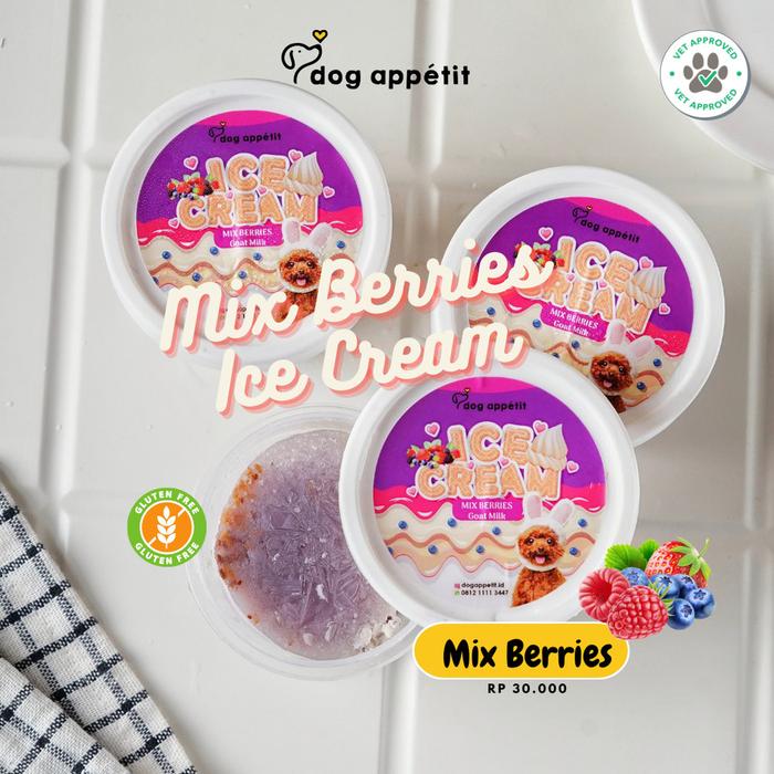 Gambar DOG APPETIT Ice Cream Sorbet Dessert Es Krim Cemilan Anjing - Mix Berries dari PETIVORA undefined Tokopedia