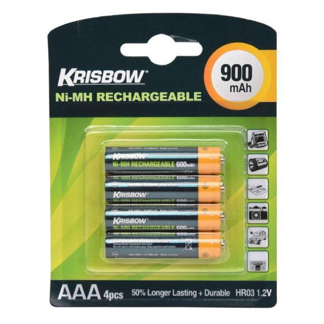 Gambar KRISBOW Baterai Isi Ulang Rechargeable AA/AAA Set 4pcs - AAA 900mAh dari OriginSupplies undefined Tokopedia