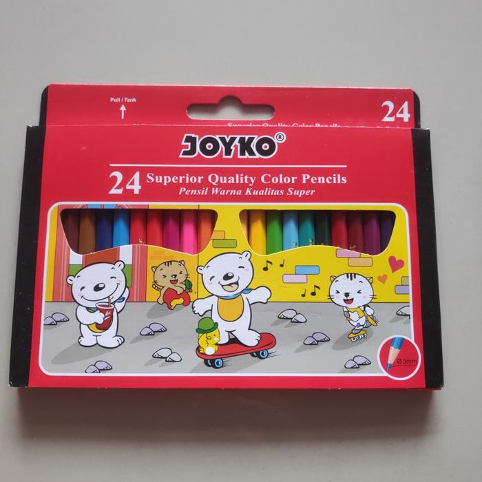Gambar Pensil Warna Pendek Joyko Isi 24 ATK Alat Tulis Sekolah anak Mewarnai - 12Joyko Panjang dari yaYes Collection undefined 4 Tokopedia