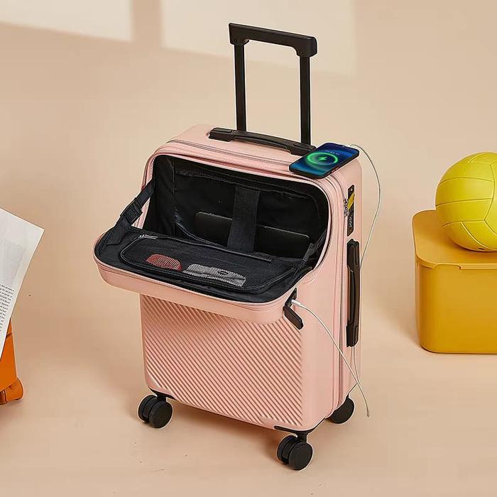 Gambar MEXICAN A902 PC Koper 24 Inch Koper Bagasi Travel 20 inch Kabin - Merah Muda, 20 INCH dari Mexican Official store undefined Tokopedia