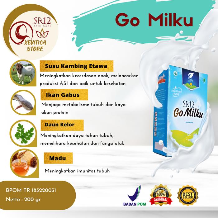 Gambar Go Milku SR12 Susu Kambing Etawa Original Bubuk Susu Diet Multifungsi - 200 gr dari Xevitica Store undefined Tokopedia