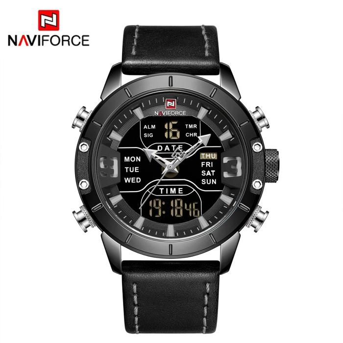 Gambar Jam Tangan Pria Digital Navi Force Original Tahan Air NF 9153L B/GY/B - BGYB dari On Time Indonesia_NEW undefined Tokopedia