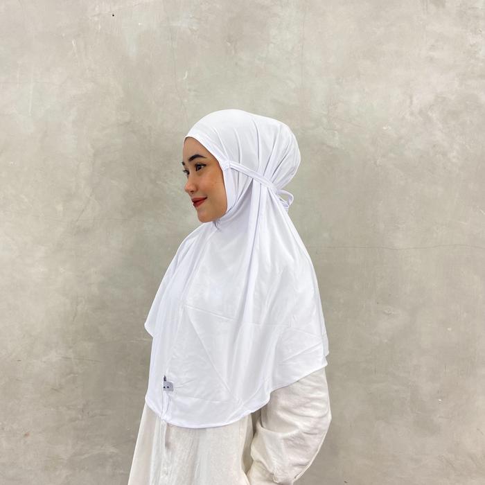 Gambar KENAN - Hijab Bergo Aluna Daily Instan Size L Jersey Langsung Slup - Putih, L dari KENAN HIJAB OFFICIAL STORE undefined Tokopedia