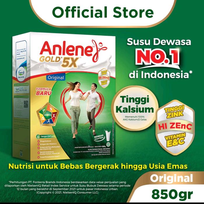 Gambar Anlene Gold Plus 5X Original 885 Gram 850Gram / Susu Lansia 900 Gram 6 - 850gr Original dari Soppiyanshop undefined Tokopedia
