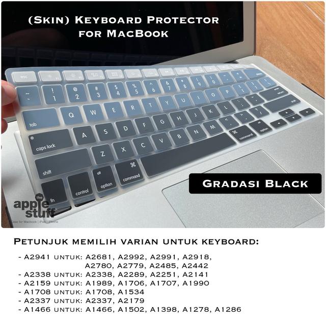 Gambar Skin Keyboard Protector Apple MacBook Pro Air Motif dan Gradasi - Gradasi Black, A1465 dari The Apple Stuff undefined Tokopedia