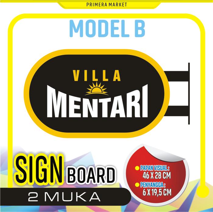 Jual SIGN BOARD / PAPAN NAMA DINDING 2 MUKA , TYPE-2 - B - Kota Bogor ...